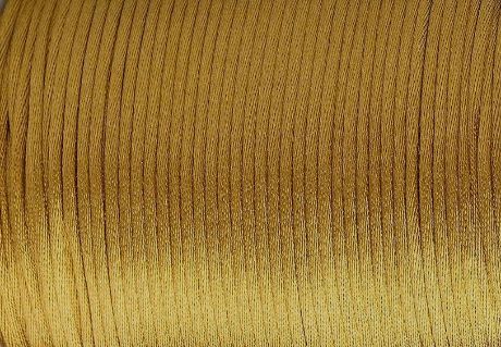 Picture of Thin rattail, satin cord, 1.5 mm, antique gold yellow, 5 meters