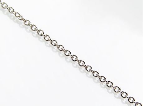 Afbeeldingen van Ketting voor hangertje, sterling zilver, rolo schakel en veerring slotje, 45 cm