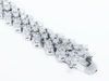 Image de « Zircones en losanges », bracelet en argent sterling, une vague de zircones cubiques rondes dans un motif de losanges