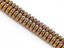 Picture of 3x6 mm, saucer, gemstone beads, hematite,  red brown metalized