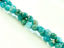 Picture of 6x6 mm, round, gemstone beads, blue apatite, natural, faceted