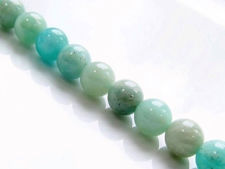 Picture of 8x8 mm, round, gemstone beads, amazonite, natural, A-grade