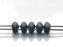 Picture of 5x2.5 mm, SuperDuo beads, Czech glass, 2 holes, jet black, opaque, matte