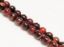 Image de 8x8 mm, perles rondes, pierres gemmes, agate à rayures naturelle, brun rouge