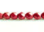 Picture of 6x6 mm, Czech faceted round beads, samba red, opaque, sueded gold