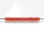 Picture of Japanese seed beads, round, size 11/0, Toho, silver-lined  milky pomegranate orange red, PermaFinish