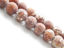 Image de 10x10 mm, perles rondes, pierres gemmes, agate, brun cacao antique, dépoli