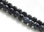 Image de 8x8 mm, perles rondes, pierres gemmes, agate craquelée, noire, à facettes