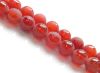 Afbeeldingen van 8x8 mm, rond, edelsteen kralen, rood carneool, mat, vlinder design