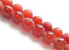 Afbeeldingen van 8x8 mm, rond, edelsteen kralen, rood carneool, mat, vlinder design