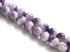 Picture of 10x10 mm, round, gemstone beads, chevron amethyst, natural