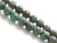 Picture of 8x8 mm, round, gemstone beads, agate, Tibetan style, beige brown and blue green