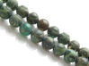 Image de 8x8 mm, perles rondes, pierres gemmes, agate, style tibétain, beige brun et vert bleu