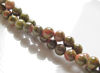 Picture of 6x6 mm, round, gemstone beads, unakite, natural