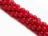 Afbeeldingen van 8x8 mm, rond, edelsteen kralen, jade, rood, A-klasse