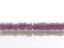 Picture of Czech cylinder seed beads, size 10, opaque, chalk white, metallic amethyst purple, luster, 5 grams