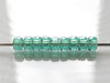 Picture of Czech seed beads, size 8, transparent, emerald green, luster