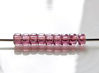Picture of Czech seed beads, size 8, transparent, amethyst purple, luster