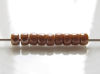 Picture of Czech seed beads, size 8, opaque, chocolate brown, luster