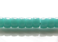 Picture of Czech seed beads, size 8, opaque, turquoise green