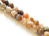Image de 8x8 mm, perles rondes, pierres gemmes, agate à rayures naturelle, blanc avec des tons de brun