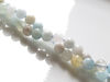 Image de 6x6 mm, perles rondes, pierres gemmes, aigue-marine multicolore, naturelle