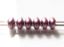 Image de 5x2.5 mm, perles SuperDuo, de verre tchèque, 2 trous, opaque, violet prune, éclat nacré