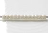 Picture of Japanese seed bead, round, size 11/0, Toho, transparent, Navajo white, luster