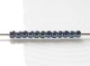 Picture of Japanese seed bead, round, size 11/0, Toho, metallic, cosmos blue or iris blue 