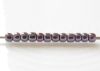 Picture of Japanese seed bead, round, size 11/0, Toho, opaque gunmetal, metallic amethyst iris
