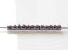 Picture of Japanese seed bead, round, size 11/0, Toho, opaque gunmetal, metallic amethyst iris