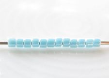 Picture of Cylinder beads, size 11/0, Treasure, opaque, sky blue, luster, 5 grams