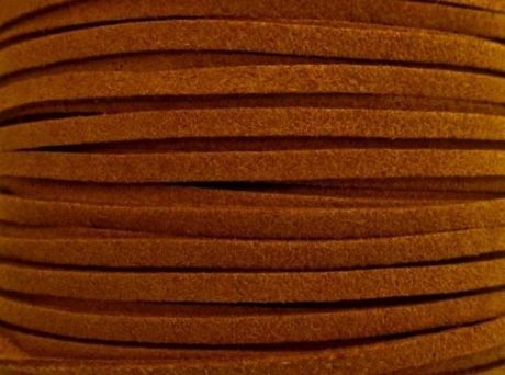 Afbeeldingen van 3x1,2 mm, Ultra suedine synthetisch koord, camel bruin, 5 meter